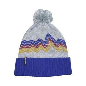 Patagonia Unisex Blue and Gray Pom-Pom Beanie One Size